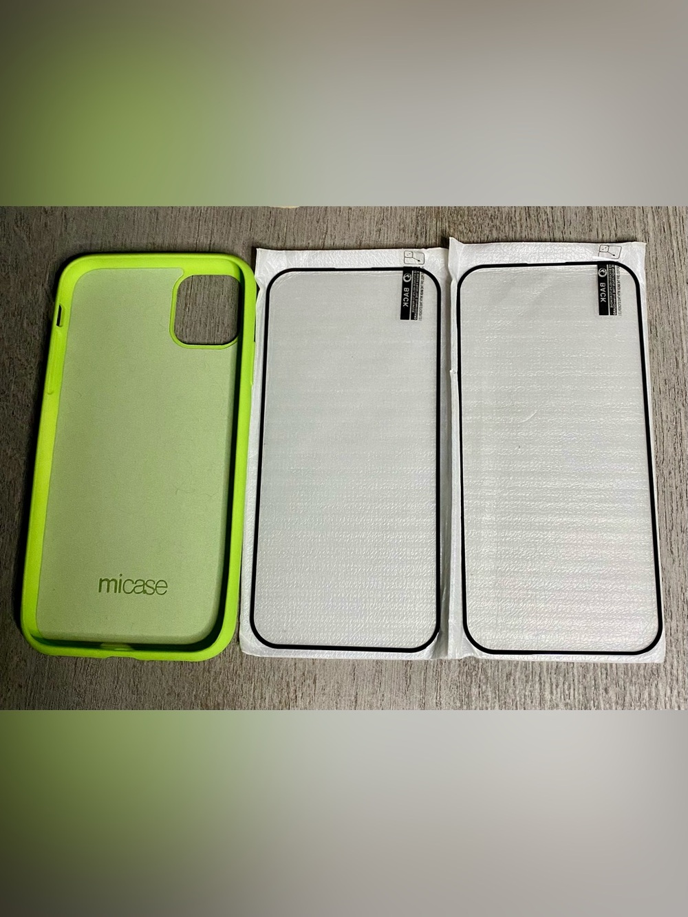 Green Silicone Phone Case with Screen Protectors - Unbranded